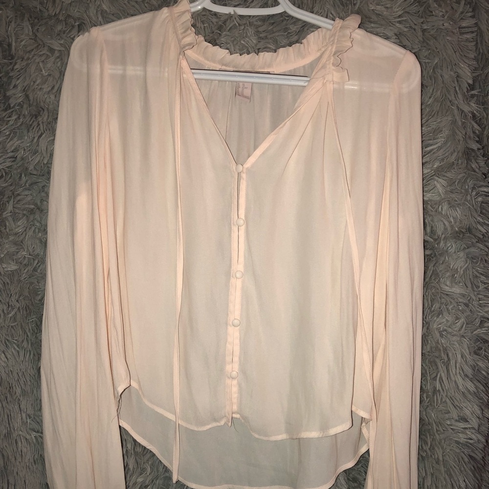 Light blush pink blouse